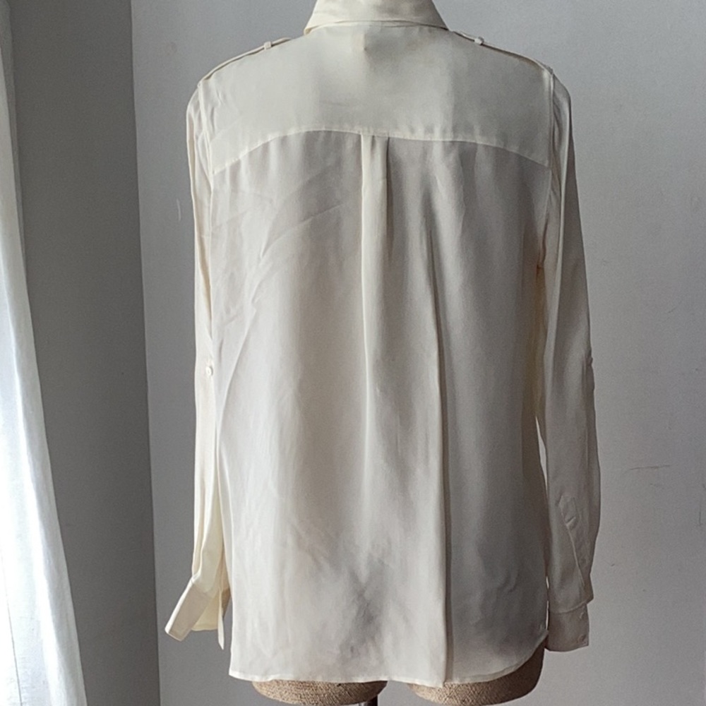 Theory Silk Button Down Blouse - image 2